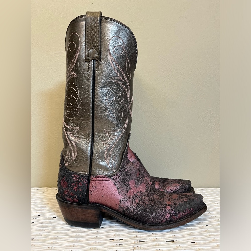 Rare 1883 by Lucchese Pink and Metallic Western Boots